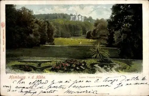 Ak Bad Homburg vor der Höhe Hessen, Lawn-Tennisplatz