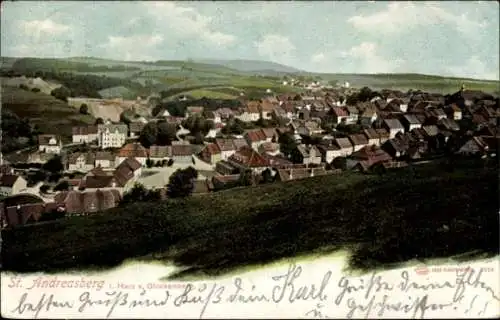 Ak Sankt Andreasberg Braunlage im Oberharz, Blick vom Glockenberg