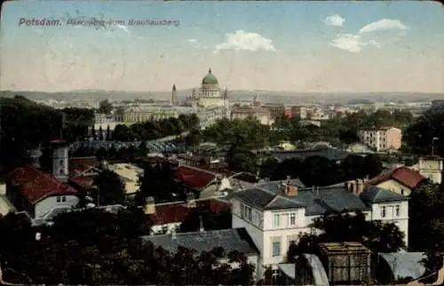Ak Potsdam, Panorama vom Brauhausberg, historische Architektur, Stadtansicht