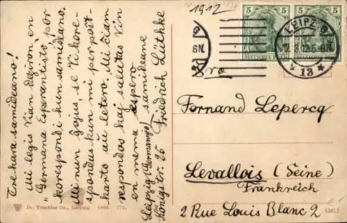 Ak Leipzig, Neues Rathaus, Deutsche Bank