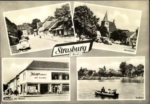 Ak Strasbourg Straßburg Elsass Bas Rhin, Altstädter Straße, Marktplatz, Kaufhaus des Bauern, S...