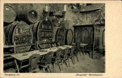 Ak Kaliningrad Königsberg Ostpreußen, Blutgericht, historisches Weinrestaurant, Marterkammer