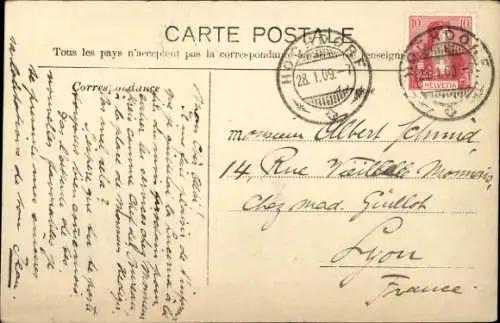 CPA Salève Haute Savoie, Chemin de Fer, Chateau de Monnetier
