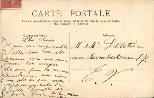 Ak Paris XIX, Teilansichten, Kirche, Straßenpartie