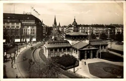 Ak Berlin Charlottenburg, Kurfürstendamm, Wittenbergplatz, Kaiser-Wilhelm-Gedächtnis-Kirche, G...