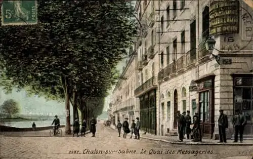 CPA Chalon sur Saône Saône et Loire, Les Quai des Messageries