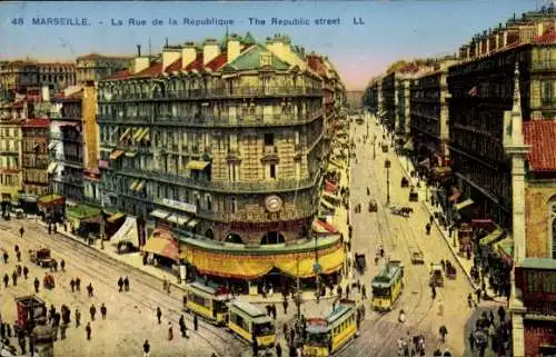 CPA Marseille Bouches-du-Rhône, La Rue de la République
