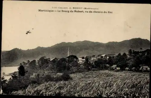 CPA Martinique, Le Bourg du Robert, vu du Chemin du Bac