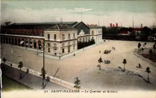 CPA Saint-Nazaire Loire Atlantique, Quartier de la Gare