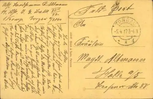 Ak Torgau an der Elbe, Am Schloss Hartenfels