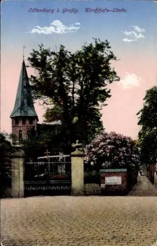 Ak Oldenburg im Großherzogtum Oldenburg, Kirchhofs-Linde