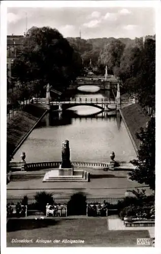 Ak Düsseldorf am Rhein, Königsallee, Anlagen
