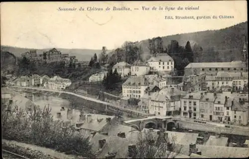 Ak Bouillon Ardennes, Souvenir du Château de  malerische Landschaft, Fluss, Gebäude