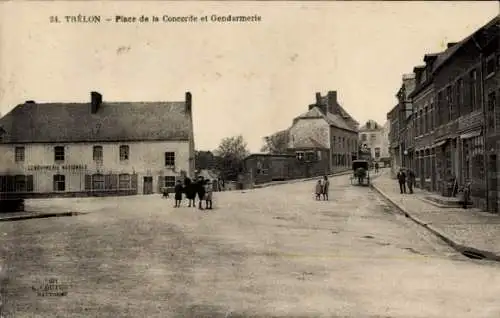 Ak Trelon Nord, Platz der Concorde, Gendarmerie
