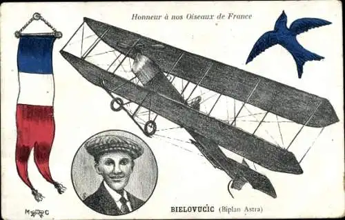 CPA Pilot Juan Bielovucic, Biplan Astra