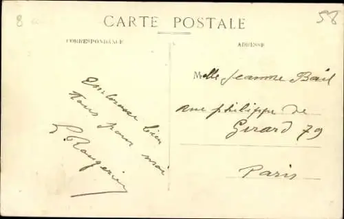 CPA Decize, Bords de la Loire, Le Champ d'Aviation 1912