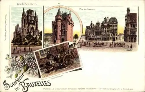 Ak Bruxelles Brüssel, Eglise Ste Marie de Lachen, Kiel des Brasseurs, Maison à l'Innovation