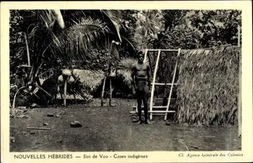 Ak Voo Insel Neue Hebriden Vanuatu, Eingebohrener