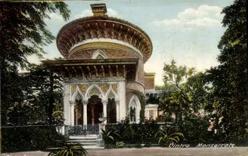 Ak Sintra Cintra Portugal, Historisches Gebäude, prächtige Architektur, grüne Pflanzen