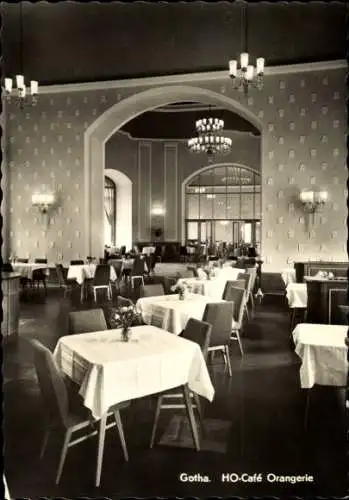 Ak Gotha in Thüringen, HO Cafe Orangerie, Innenansicht