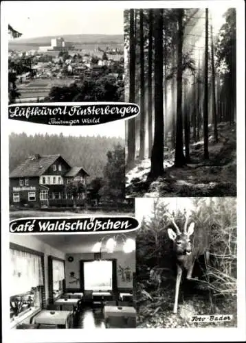 Ak Finsterbergen Friedrichroda im Thüringer Wald, Luftkurort Finsterbergen, Café Waldschlößchen, 