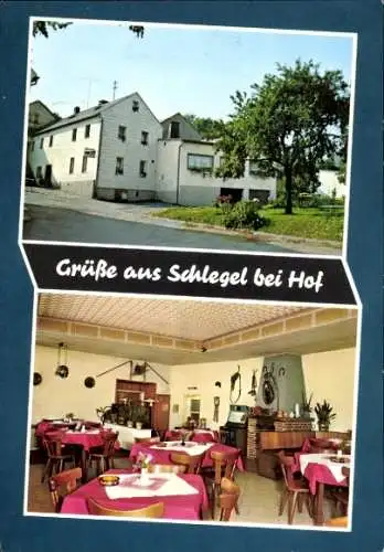 Ak Schlegel Köditz in Oberfranken, Gasthof Grüner Baum, Inh. H. Munzert
