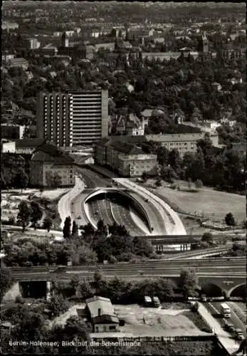 Ak Berlin Wilmersdorf Halensee, Blick auf die Schnellstraße