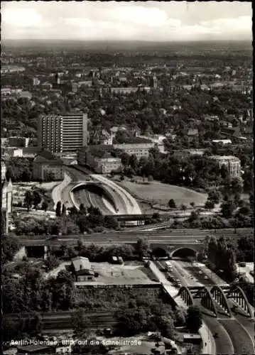 Ak Berlin Wilmersdorf Halensee, Blick auf die Schnellstraße