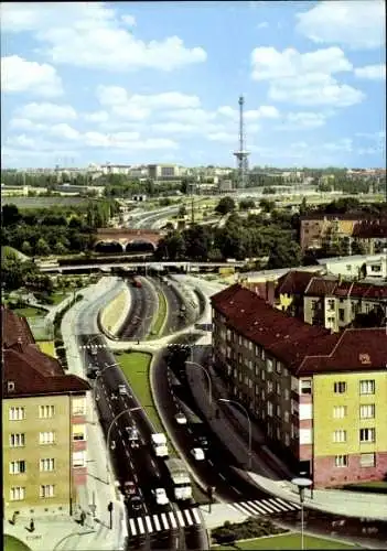 Ak Berlin Wilmersdorf Halensee, Stadtautobahn, Funkturm, Verkehr, Stadtansicht