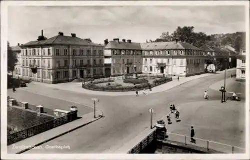 Ak Zweibrücken in der Pfalz, Goetheplatz,  Gebäude, Menschen, ländliche Szenerie