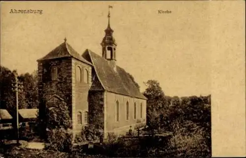 Ak Ahrensburg in Schleswig Holstein, Kirche, Außenansicht