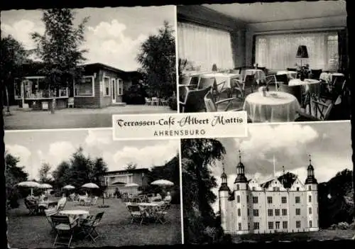 Ak Ahrensburg in Holstein, Terrassencafé Albert Mattis