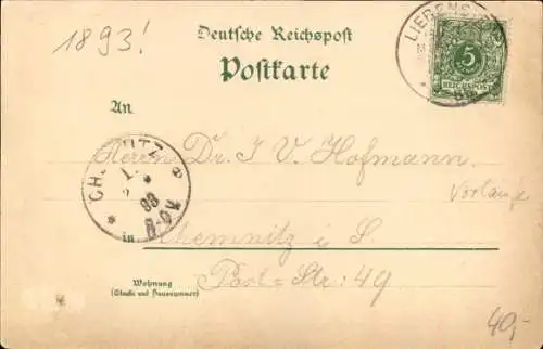 Vorläufer Litho Trusetal in Thüringen, Gasthaus zum Trusentaler Wasserfall