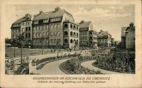 Ak Chemnitz in Sachsen, Krankenhaus, Küchwald, Gebäude der Inneren Abteilung