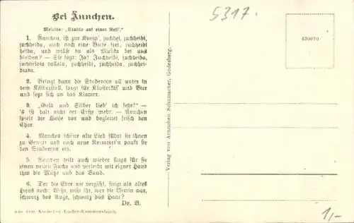 Ak Bad Godesberg Bonn am Rhein, Bei Ännchen, Gedicht
