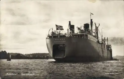 Ak Fährschiff Kosmos, Sandefjord