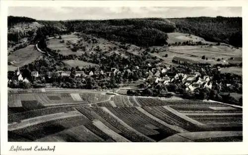 Ak Eutendorf Gaildorf am Kocher Württemberg, Fliegeraufnahme