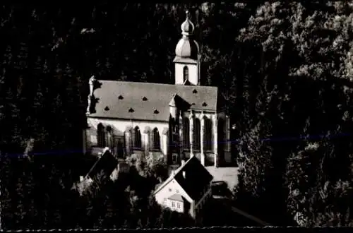 Ak Laudenbach Weikersheim in Tauberfranken Württemberg, Fliegeraufnahme, Bergkirche