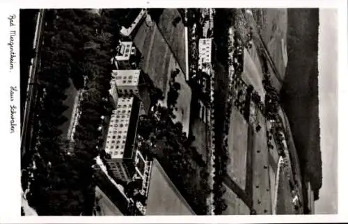 Ak Bad Mergentheim in Tauberfranken, Fliegeraufnahme, Haus Schwaben