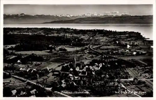 Ak Eriskirch Bodensee, Fliegeraufnahme, Alpen