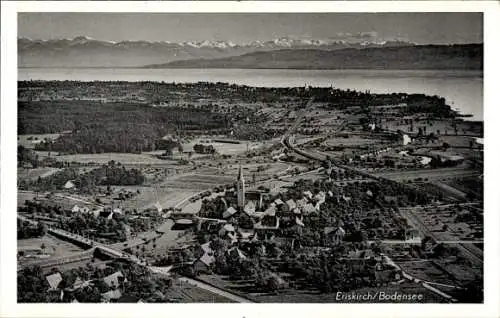 Ak Eriskirch Bodensee, Fliegeraufnahme, Alpen
