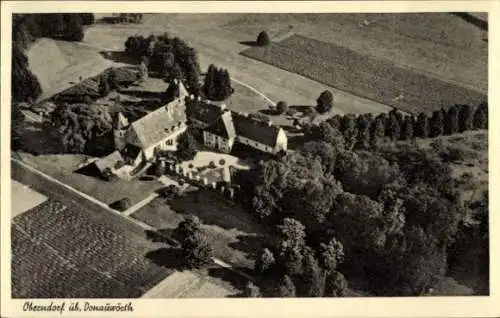 Ak Oberndorf (bei Donauwörth) am Lech, Fliegeraufnahme
