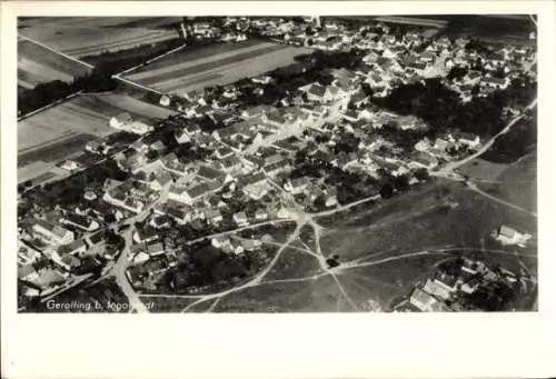 Ak Gerolfing Ingolstadt an der Donau Oberbayern, Fliegeraufnahme