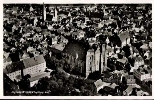 Ak Ingolstadt an der Donau Oberbayern, Fliegeraufnahme