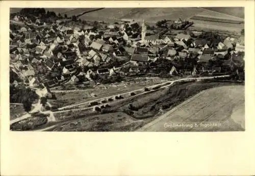 Ak Großmehring in Oberbayern, Fliegeraufnahme