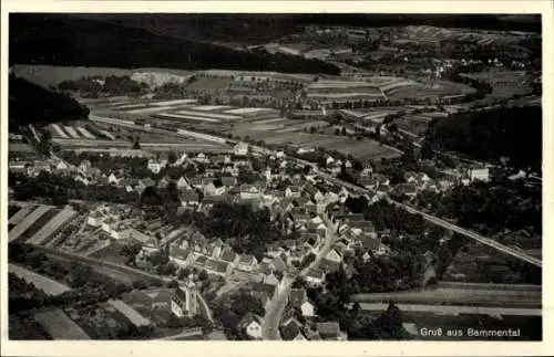 Ak Bammental in Baden, Fliegeraufnahme