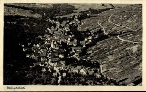 Ak Strümpfelbach Weinstadt in Württemberg, Fliegeraufnahme