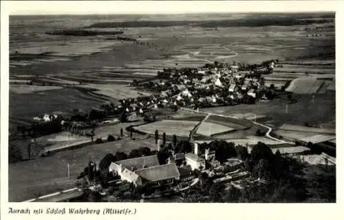 Ak Aurach in Mittelfranken, Fliegeraufnahme, Schloss Wahrberg