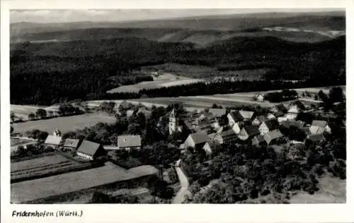 Ak Frickenhofen Gschwend im Ostalbkreis Württemberg, Fliegeraufnahme