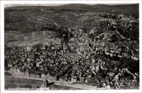 Ak Esslingen am Neckar, Fliegeraufnahme